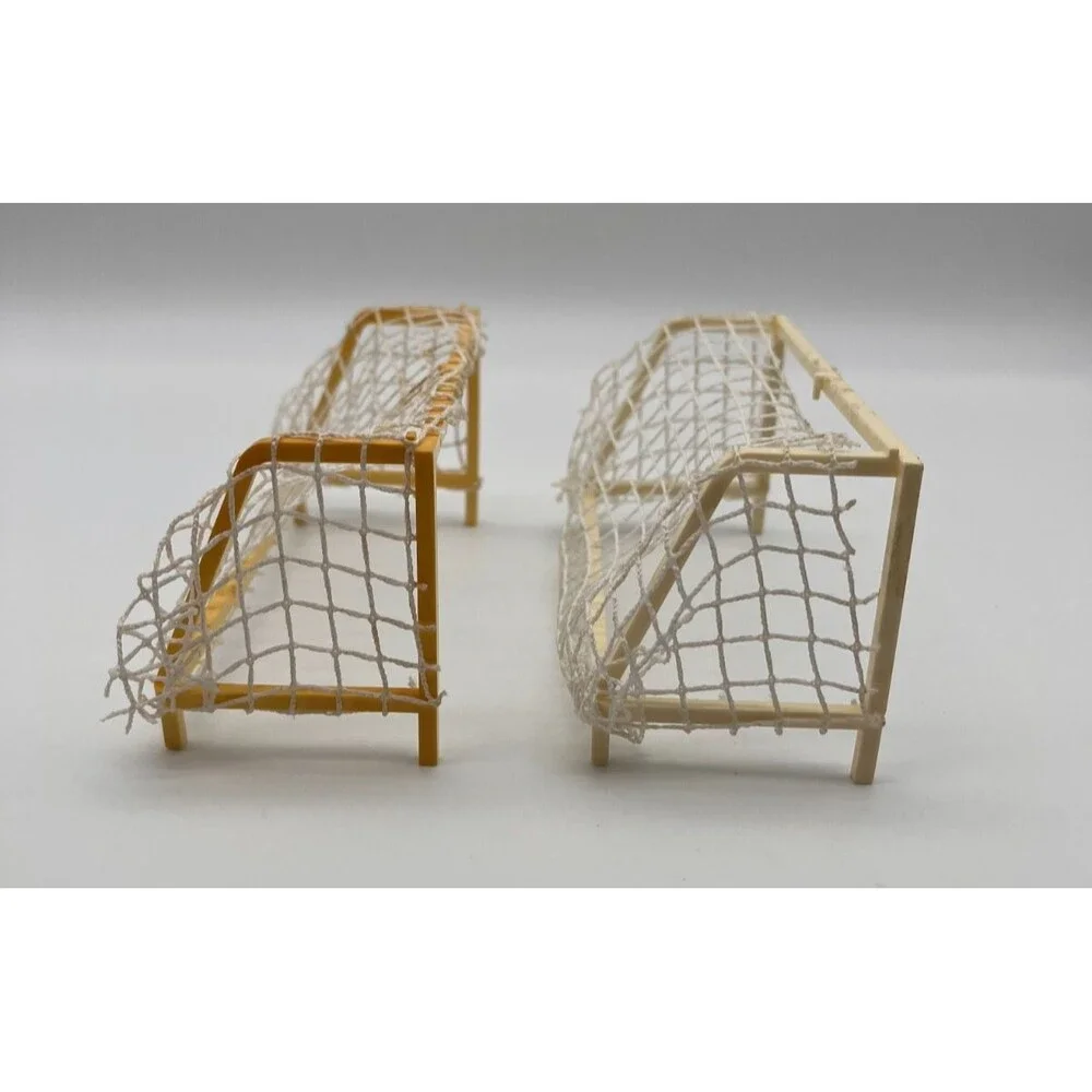 Subbuteo Table Soccer Goal Net Set of 2 White International Edition 80s Vintage